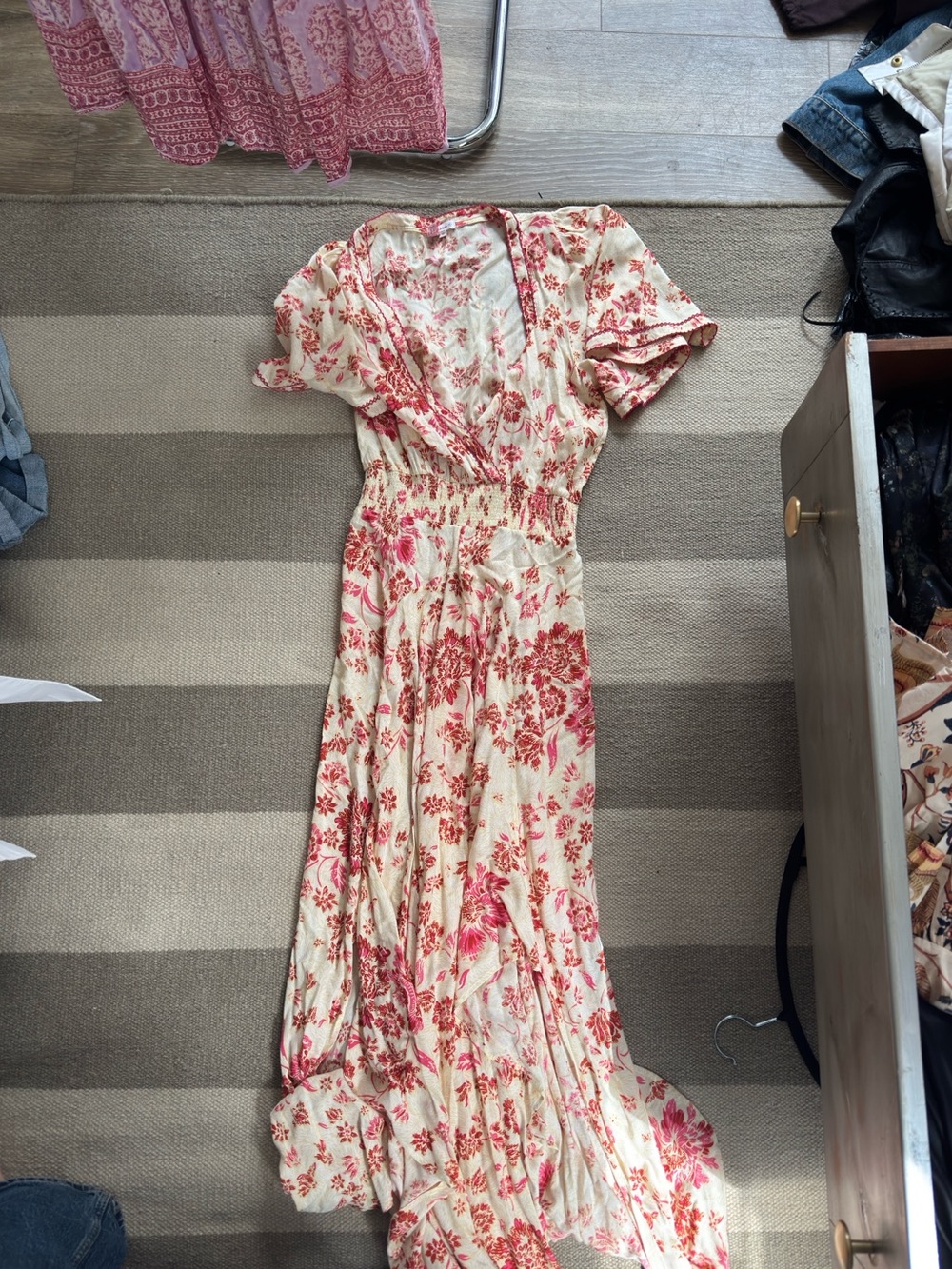 Poupette St. Barth Cream Maxi Dress